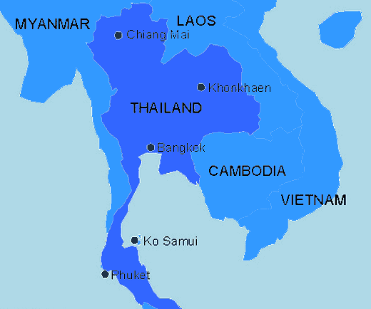 Thailand map